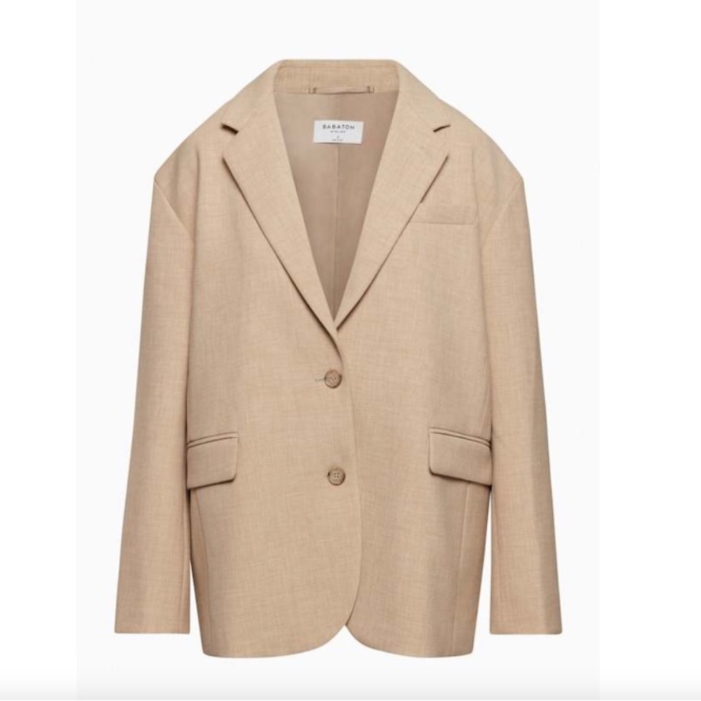 Aritzia Babaton | Vogue Blazer in Heather Oat Beige | Sz 1 (NWT)